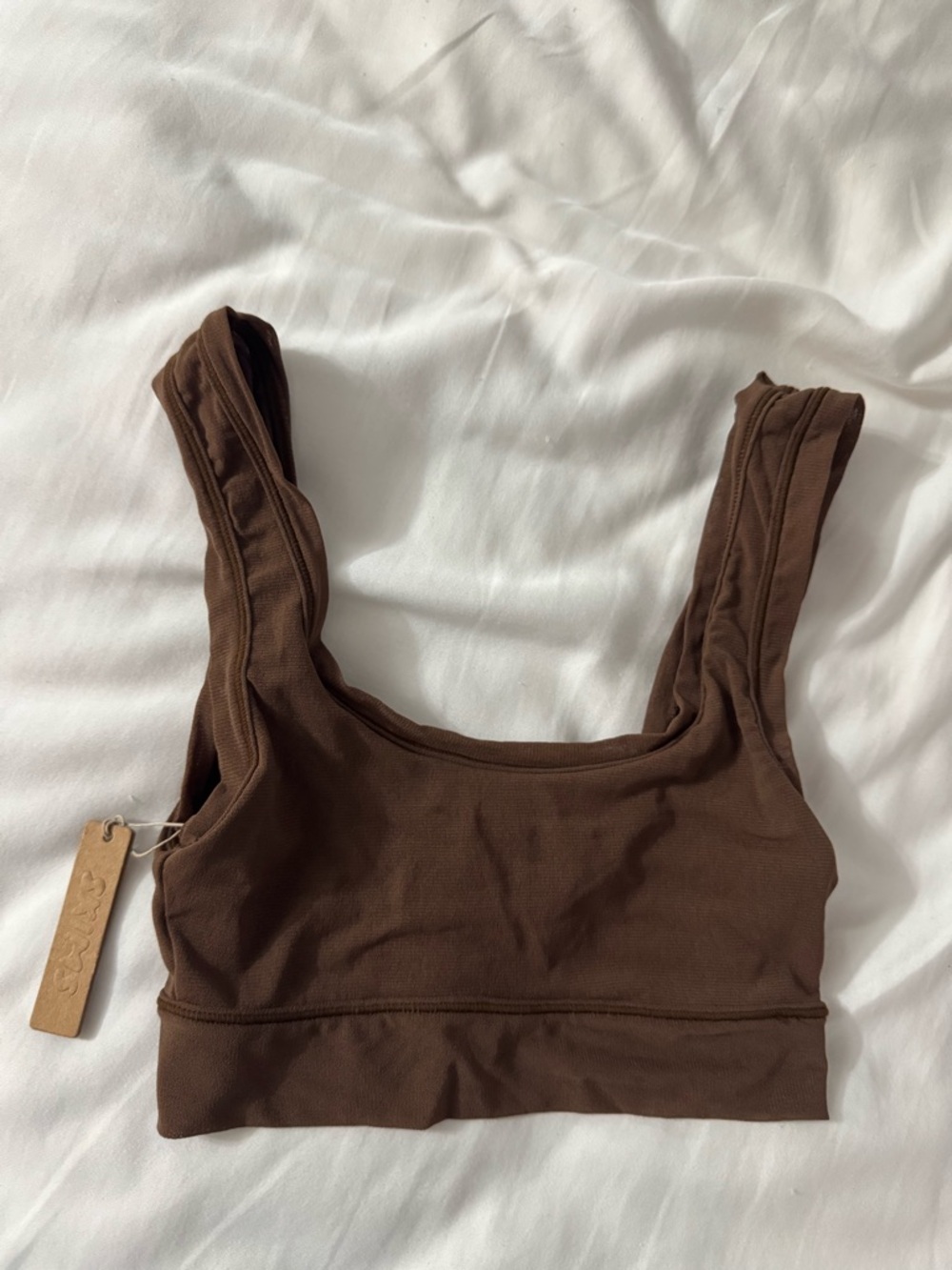 SKIMS mesh Scoop Bralette in Cocoa